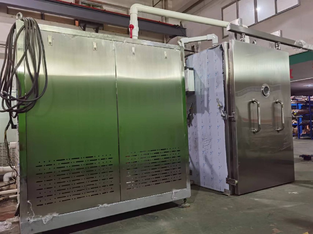 为国内大型中央厨房供应商生产的每次处理量300公斤熟食快速冷却机完成调试工作，将将发往客户食品加工基地。